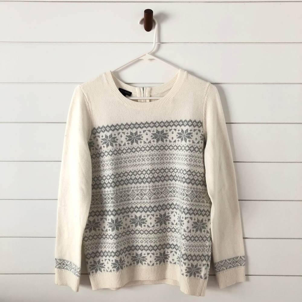 Talbots Snowflake Pullover Sweater - Picture 1 of 5